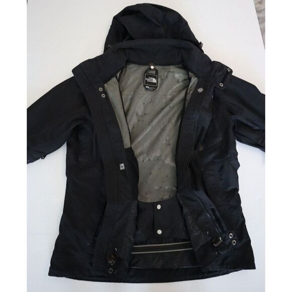 The North Face Women Sz L Black HyVent Removable Hood Snow Ski Jacket - Picture 13 of 16